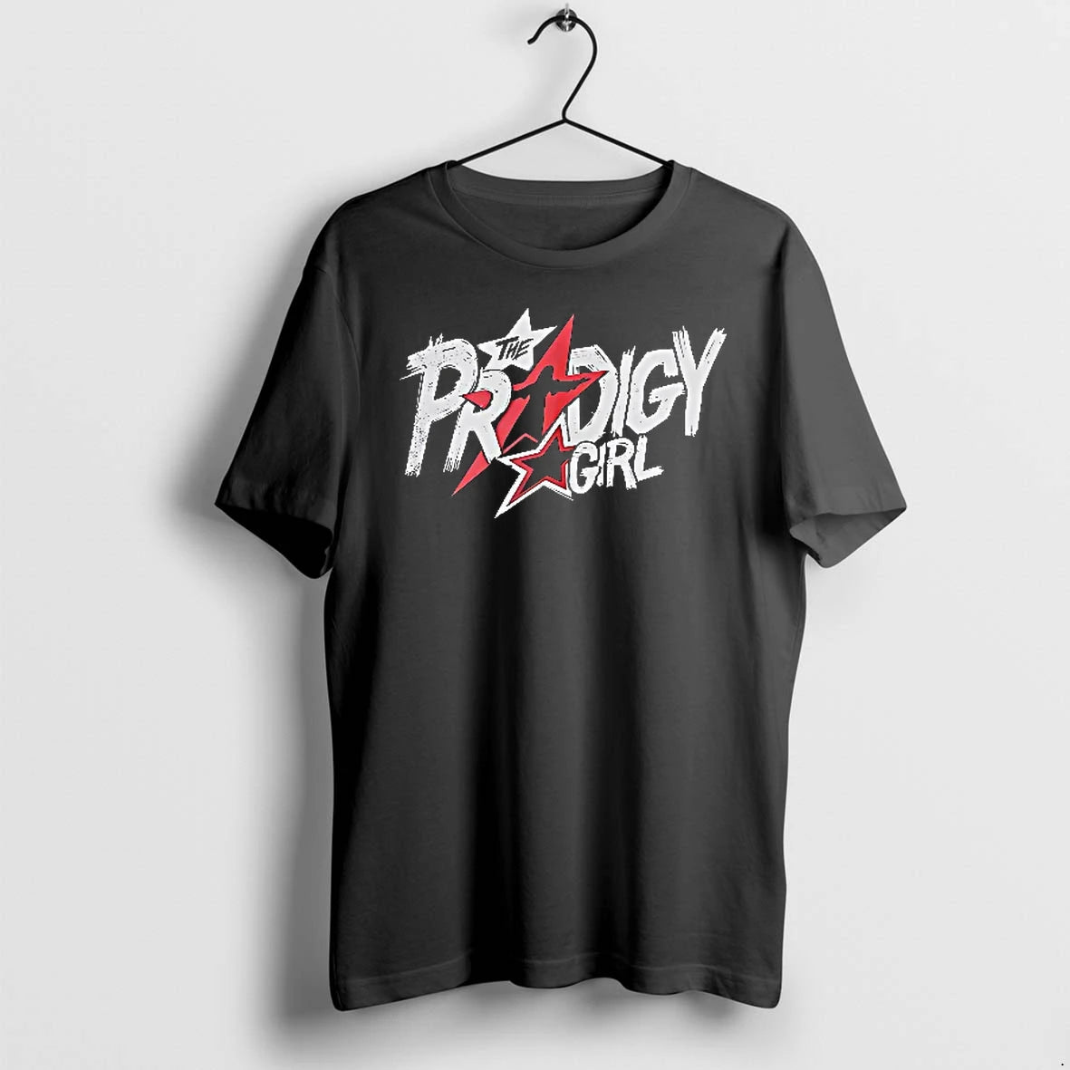 Officials The Prodigy Girl Red Stars Distressed Text Silhouette Figure T Shirt Sweater