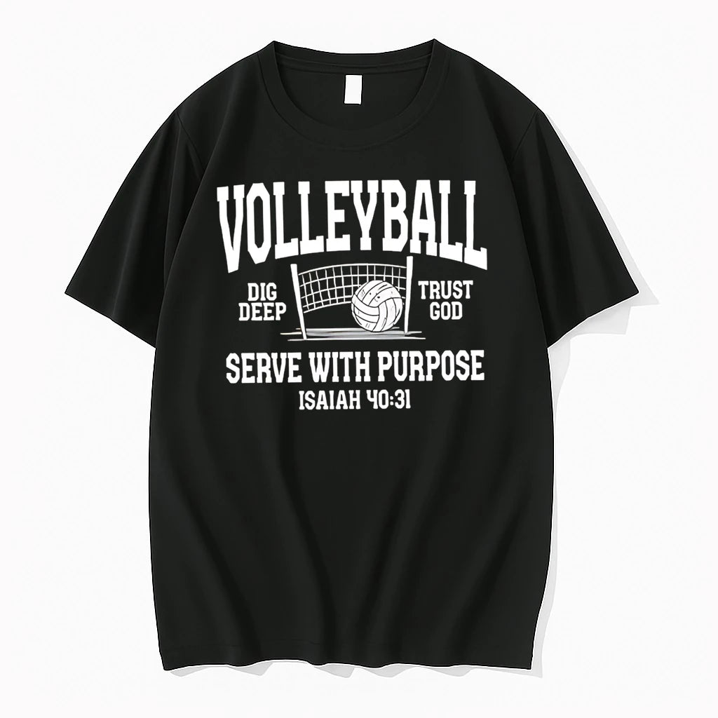 Officials Volleyball Dig Deep Trust God Serve With Purpose T Shirt Sweater