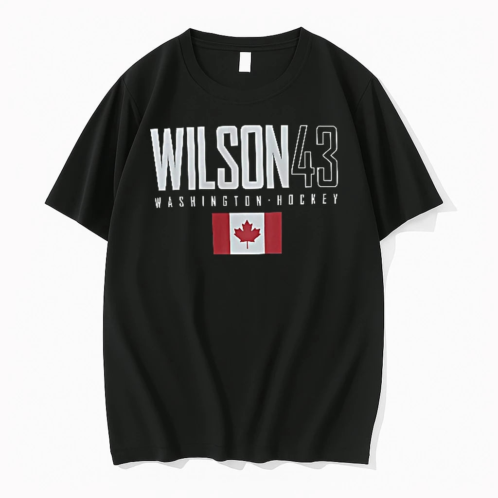 Officials Washington Hockey Wilson 43 Red And White Canadian Flag Maple Leaf Youth