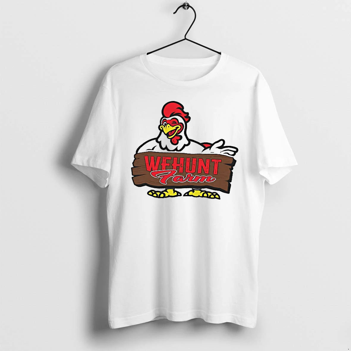 Officials Wehunt Farm Chicken Mascot Cartoon Logo Sign Illustration For Farm T Shirt Sweater