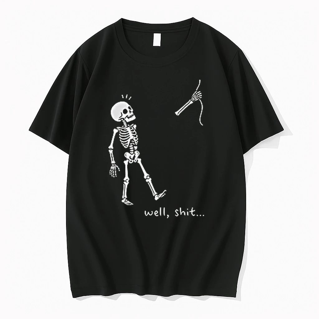 Officials Well Shit Skeleton Halloween Pumpkin Balloon T Shirt Sweater