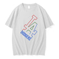 Officials White Collar Los Angeles Dodgers T Shirt Sweater