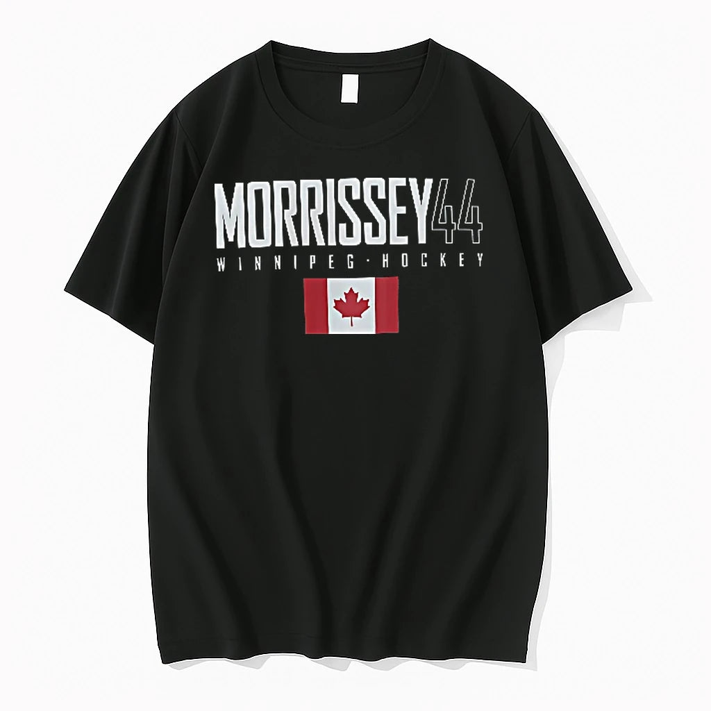Officials Winnipeg Hockey Morrissey 44 Canadian Flag Red Maple Leaf Youth T Shirt Sweater