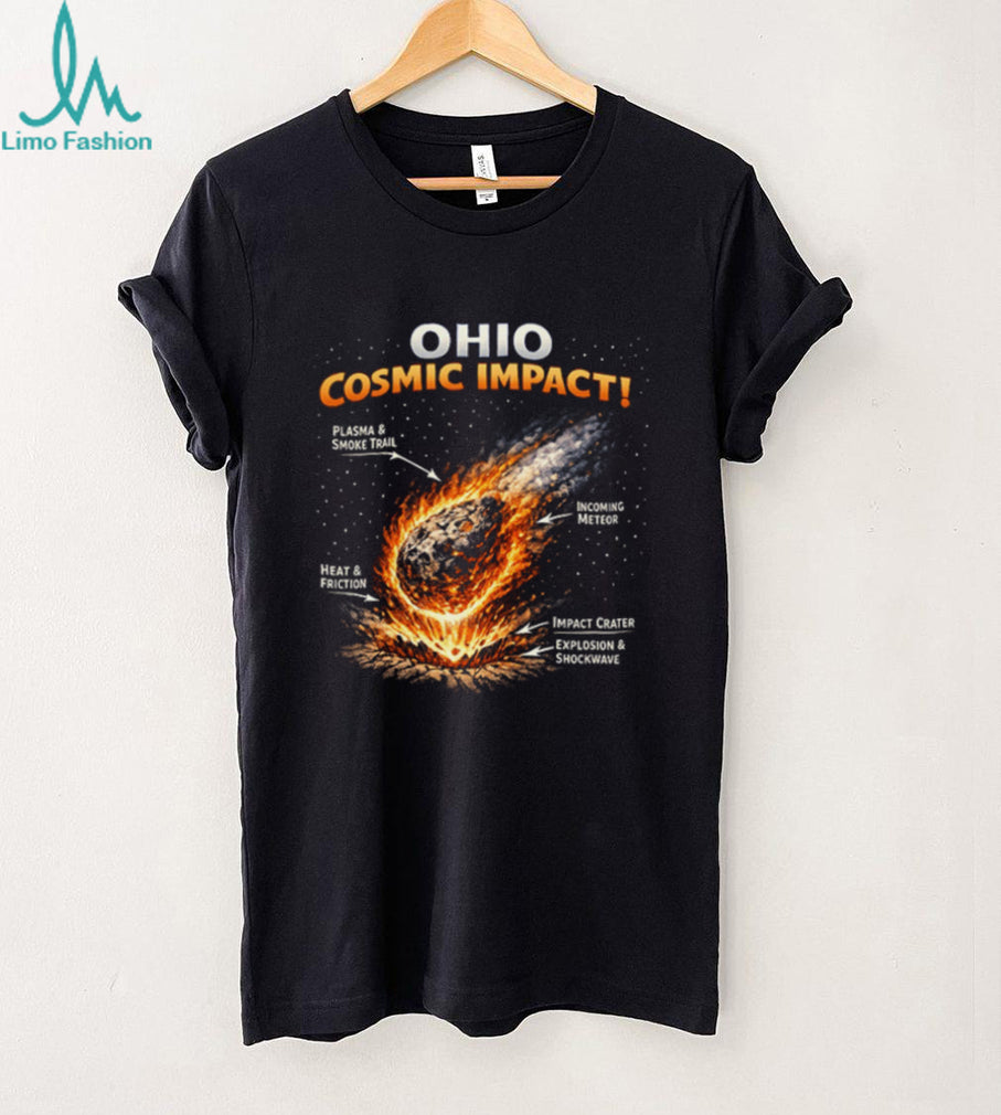 Ohio Cosmic Impact Meteor Science Diagram Graphic T Shirt