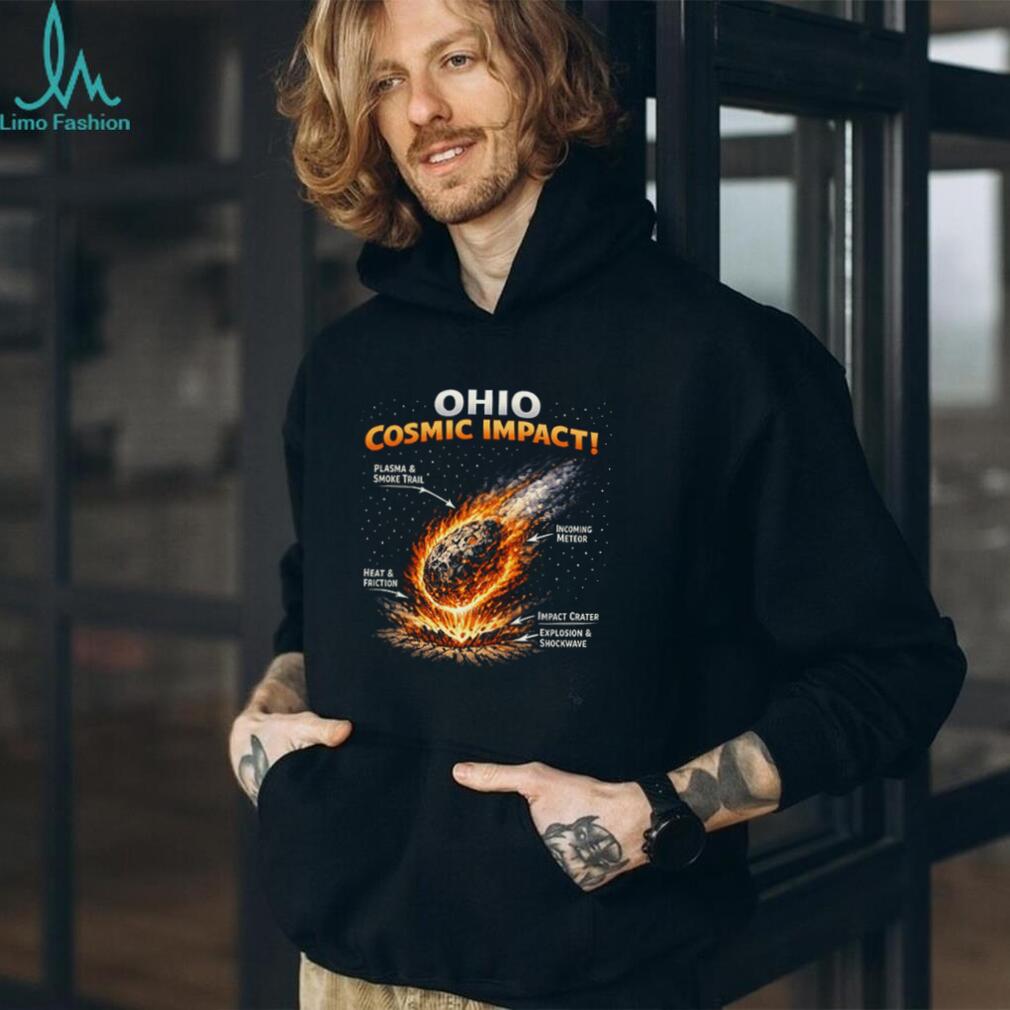Ohio Cosmic Impact Meteor Science Diagram Graphic T Shirt