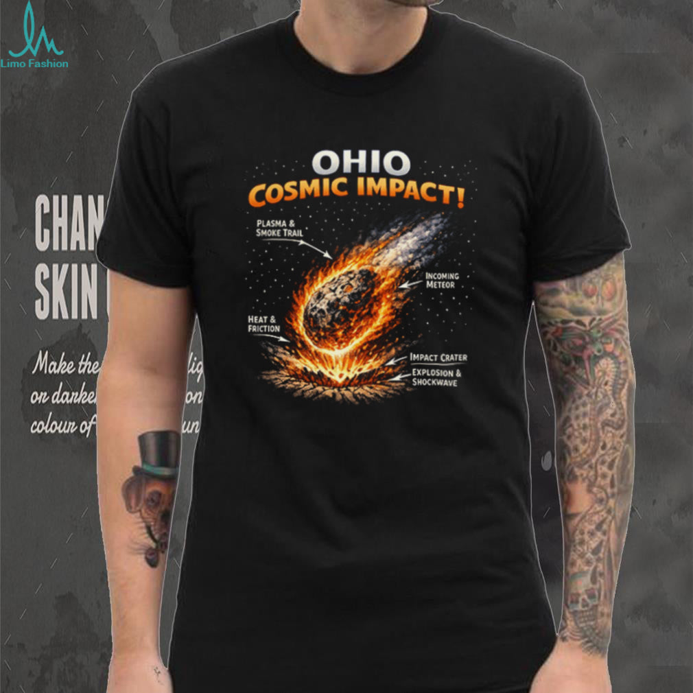 Ohio Cosmic Impact Meteor Science Diagram Graphic T Shirt