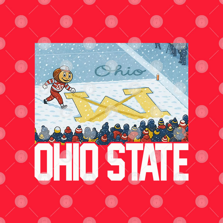 Ohio Vs Michigan Rivalry Script Ohio On Big M T Shirt