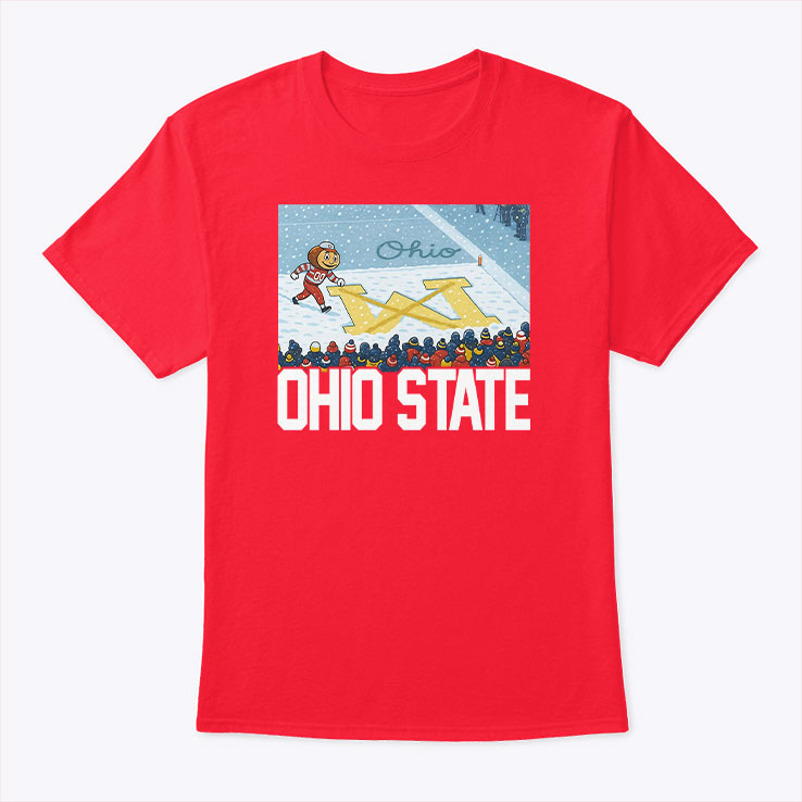 Ohio Vs Michigan Rivalry Script Ohio On Big M T Shirt