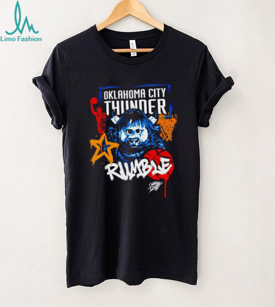 Oklahoma City Thunder Rumble Mascot Graffiti T Shirt