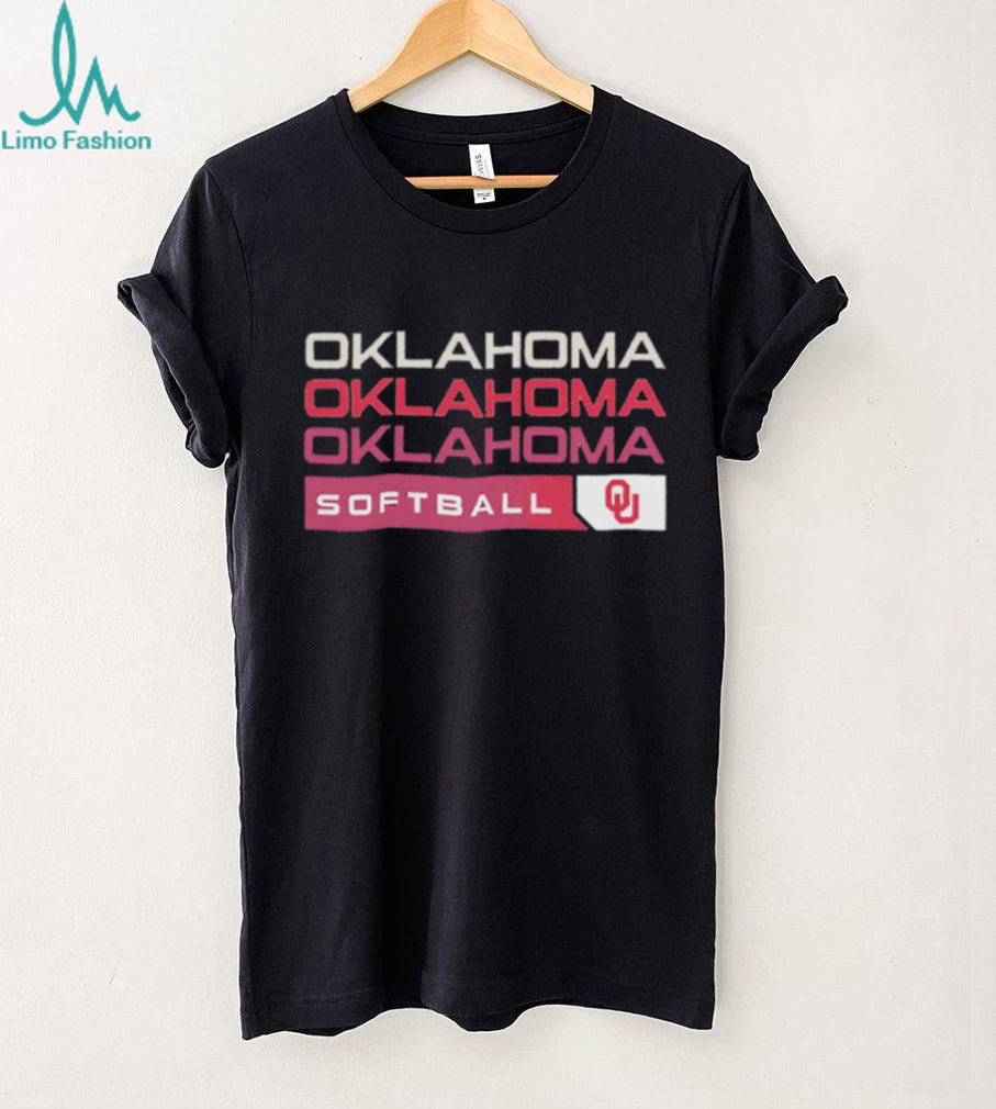 Oklahoma Sooners Softball Collegiate Stacked Text T Shirt