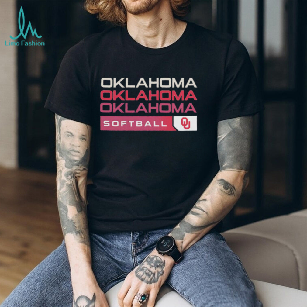 Oklahoma Sooners Softball Collegiate Stacked Text T Shirt