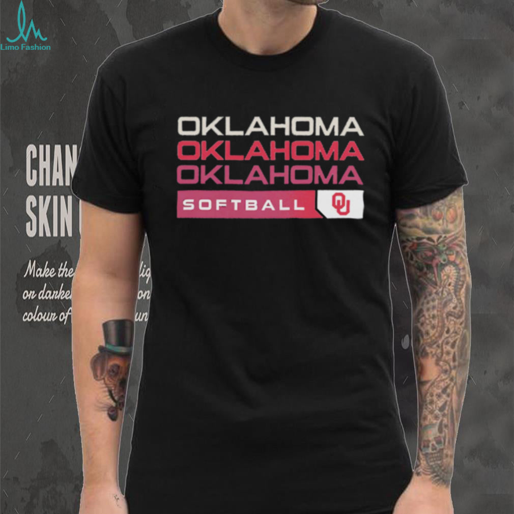 Oklahoma Sooners Softball Collegiate Stacked Text T Shirt