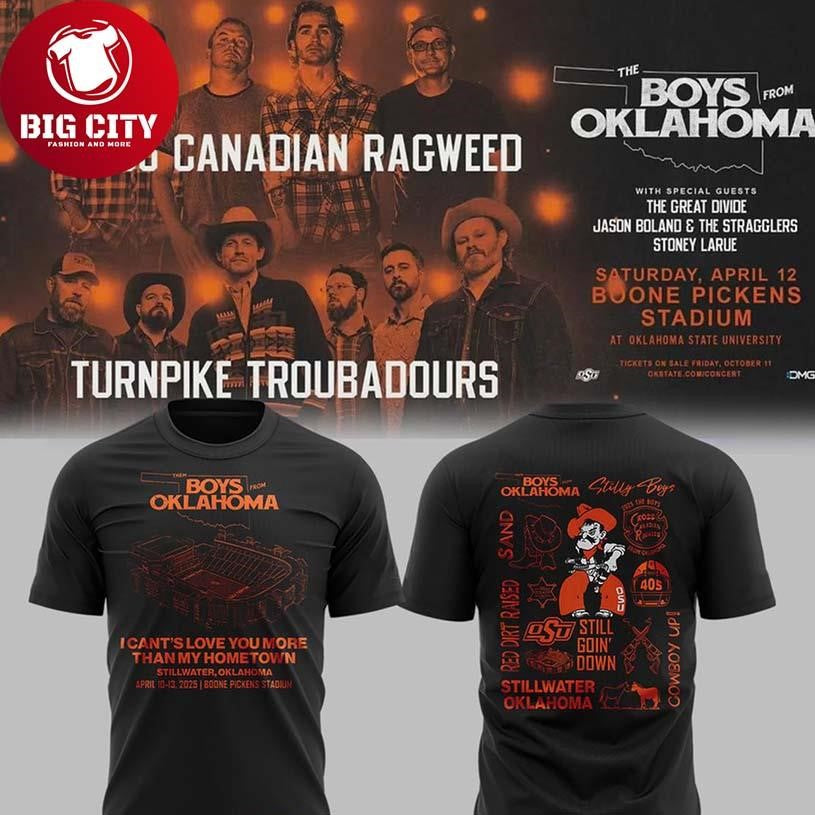 Oklahoma State Cowboys Cross Canadian Ragweed 2026 Show Two Sided Shirt