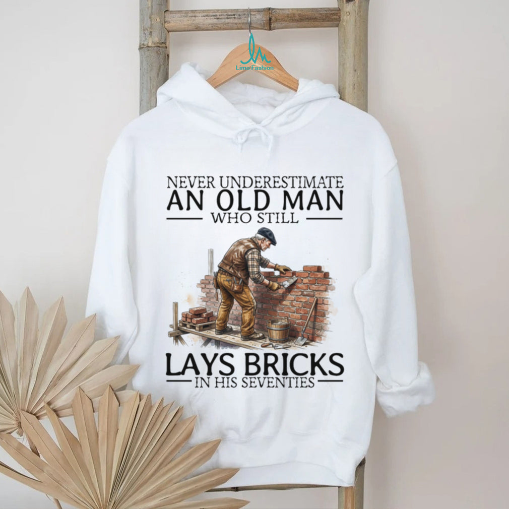 Old Man Bricklayer Construction Worker Retirement Shirt