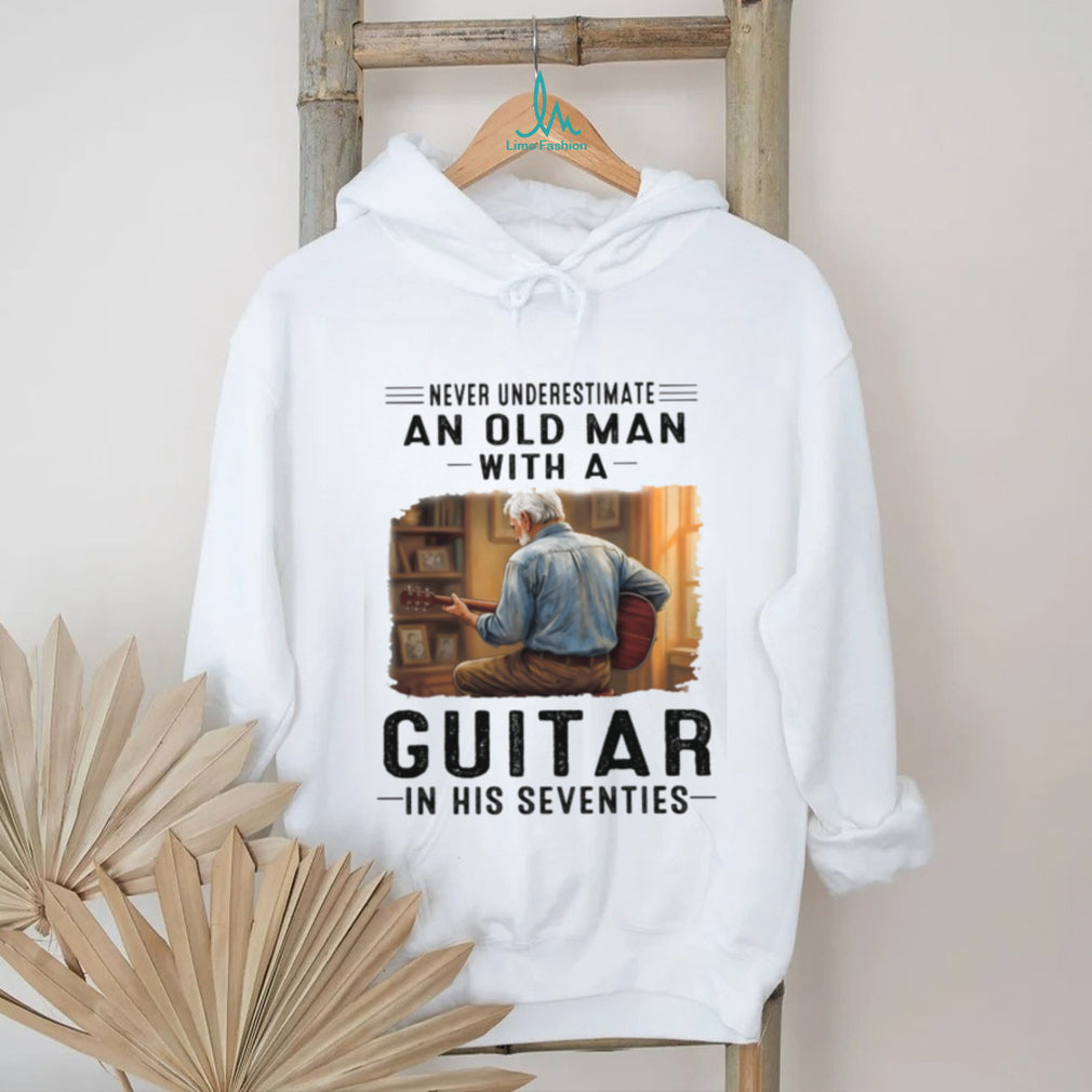 Old Man Guitar Seventies Acoustic Musician Shirt