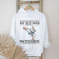 Old Man Karate Black Belt Martial Arts Seventies Birthday Gift T Shirt