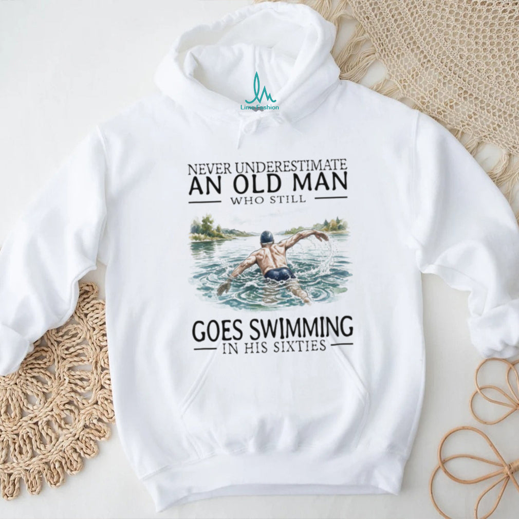 Old Man Swimmer Swim Legend In His Sixties Graphic T Shirt