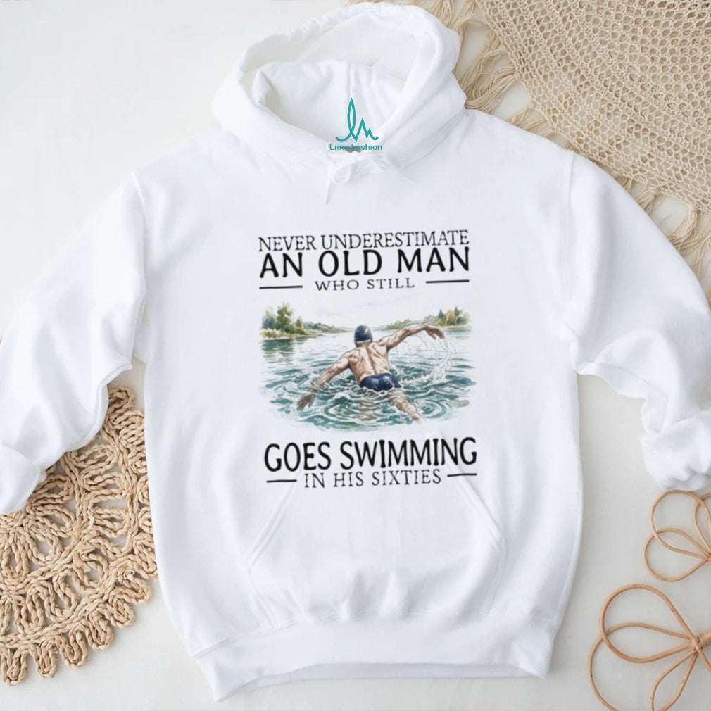 Old Man Swimming Funny Retirement Birthday Shirt