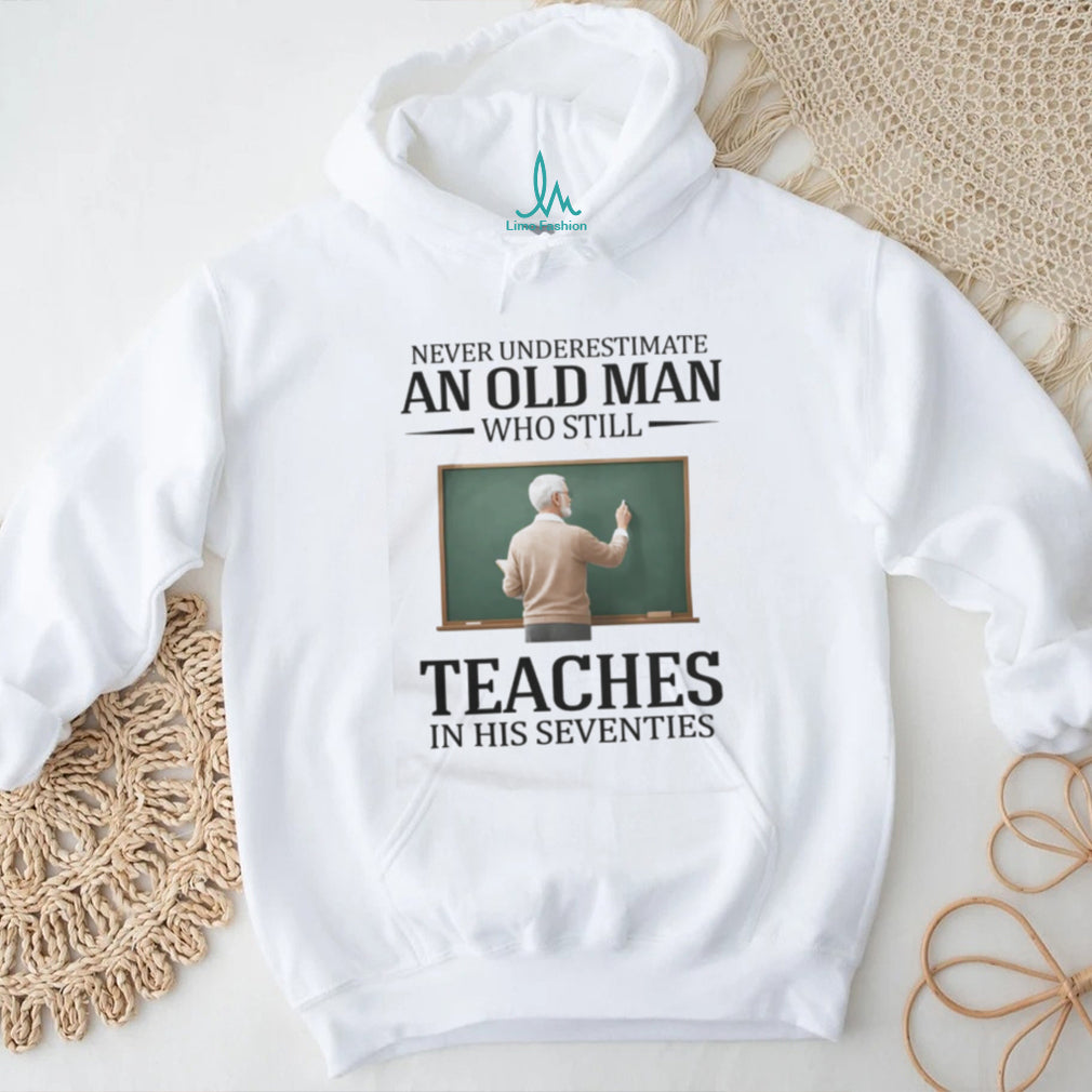 Old Man Teacher Seventies Theme Classroom Education Senior T Shirt