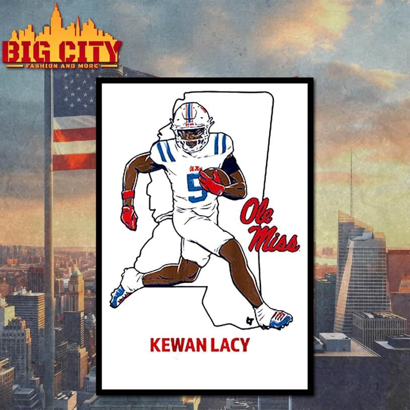Ole Miss Football Kewan Lacy State Star Shirt