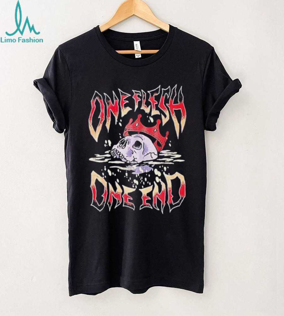 One Flesh One End Skull with Crown Graphic Streetwear T Shirt