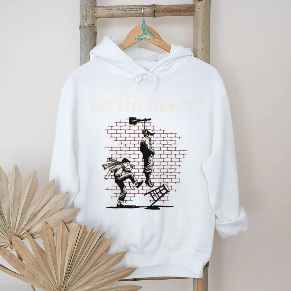 One Less Zionist Political Protest Graphic Art T Shirt