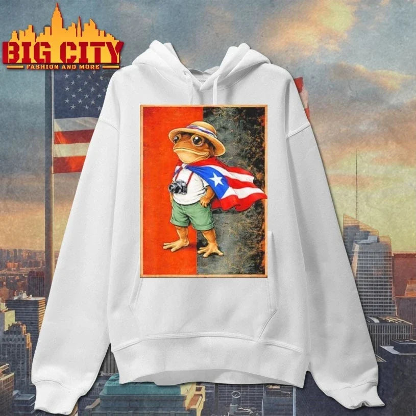 Original Coqui Frog Puerto Rico Flag Puerto Rican Taino Boricua T-Shirt