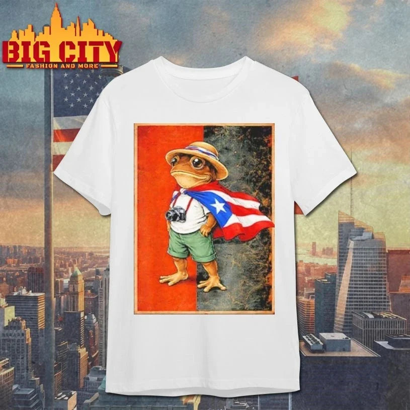 Original Coqui Frog Puerto Rico Flag Puerto Rican Taino Boricua T-Shirt
