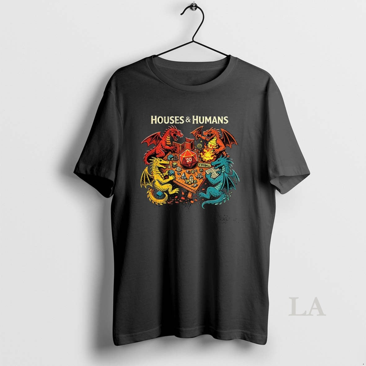 Original Dragon Divides Resources Houses Humans Dungeons Dragons Retro T-Shirts