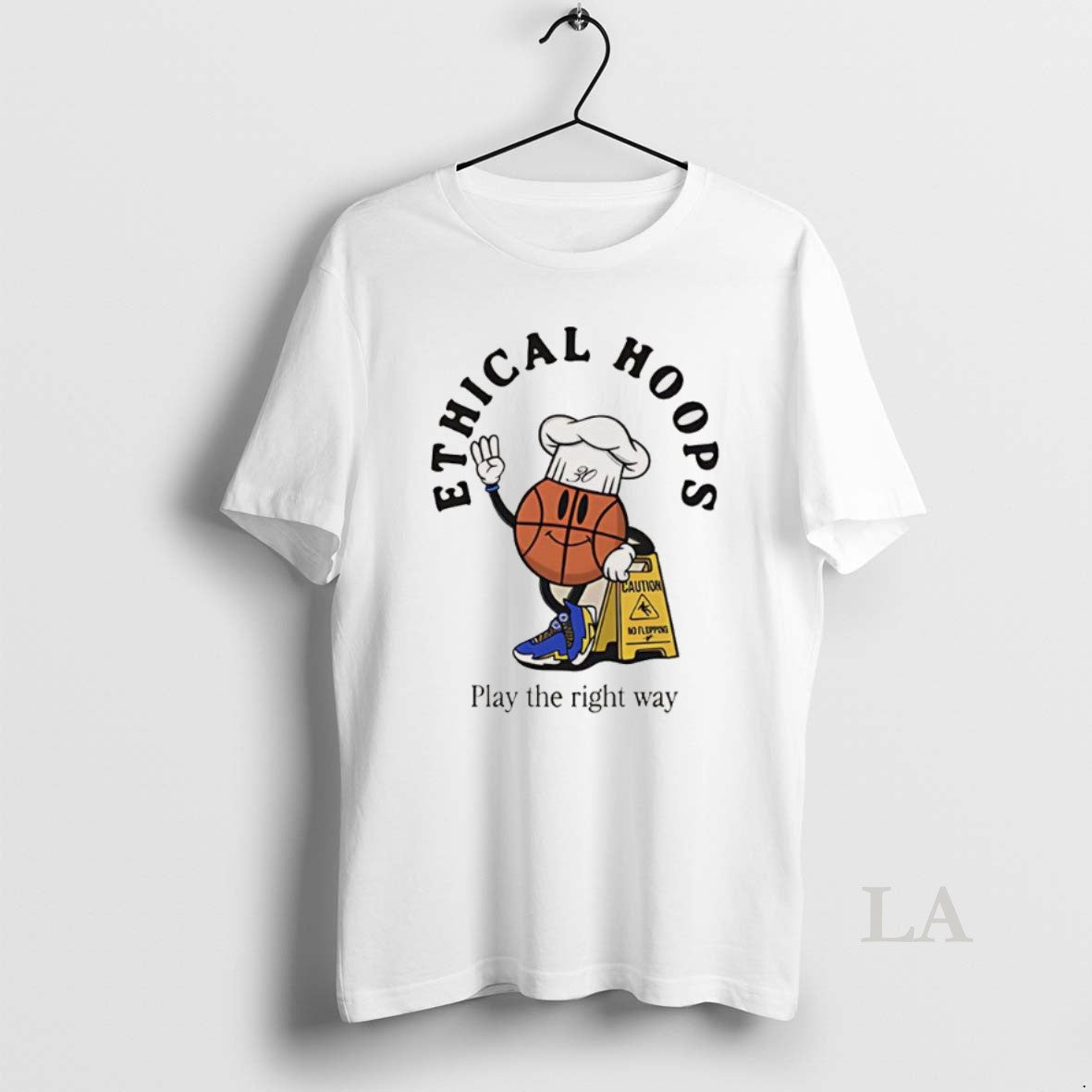 Original Ethical Hoops Play Right Way Slogan Ball T-Shirts