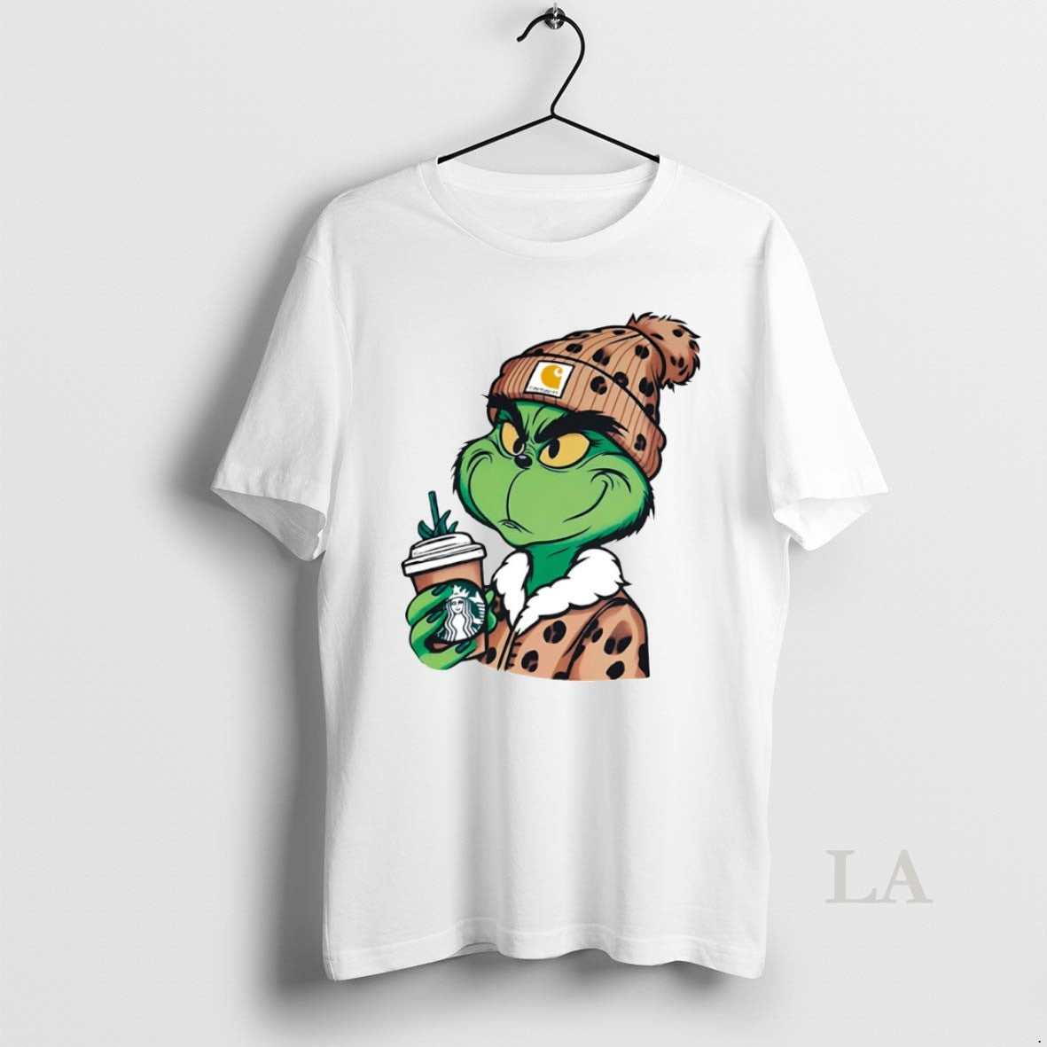 Original Grinch Drinking Starbucks Circle T-Shirts