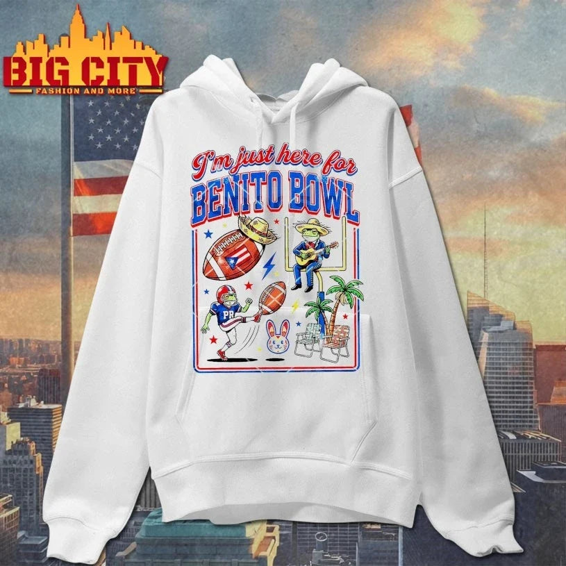 Original I’m Just Here for Benito Bowl Tropical Football T-Shirt