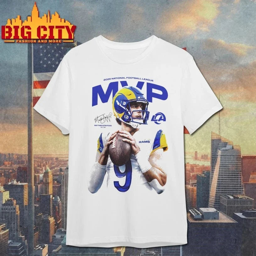 Original Matthew Stafford 2025 national football league MVP signature T-Shirt