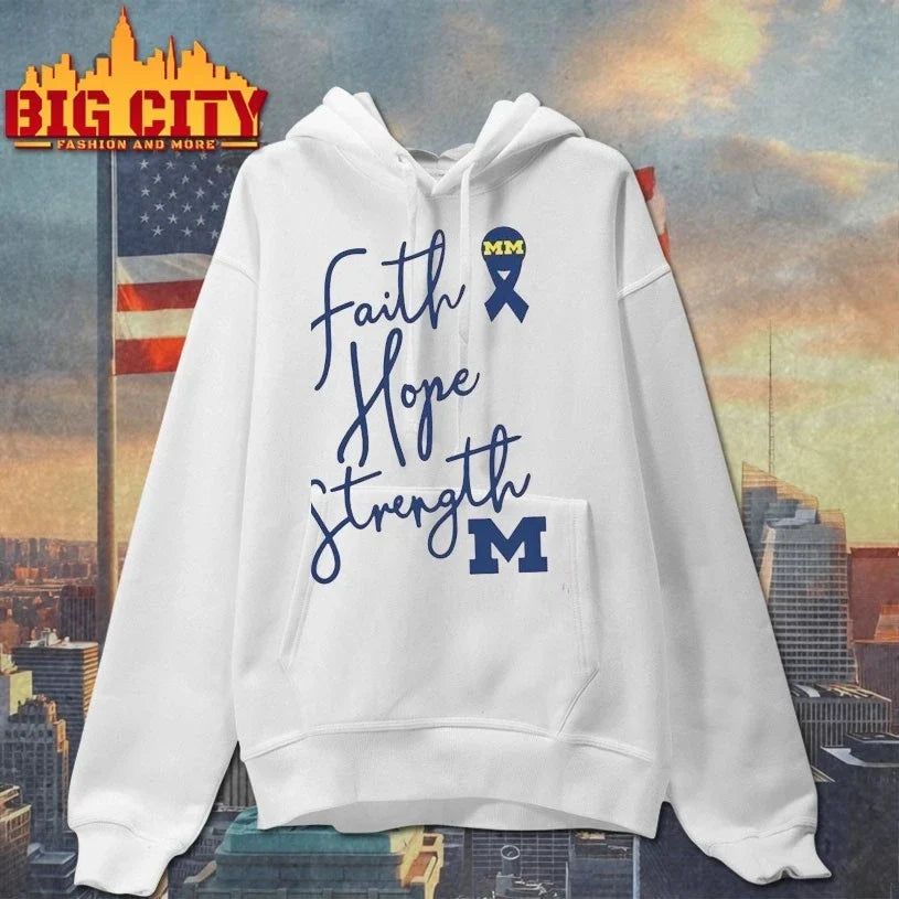 Original Michigan Basketball Faith Hope Strength T-Shirt