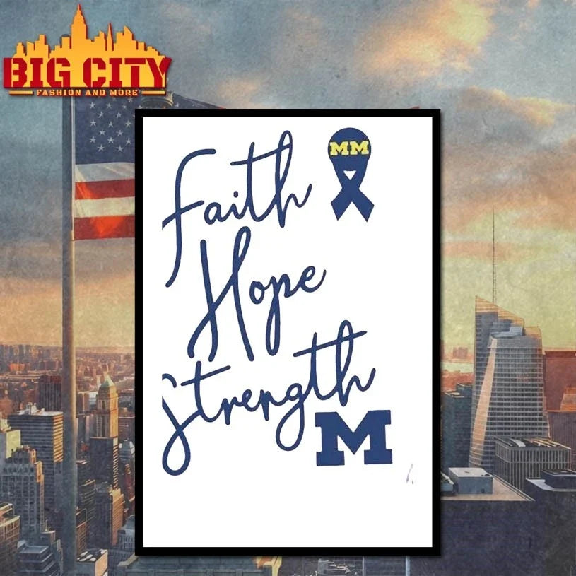 Original Michigan Basketball Faith Hope Strength T-Shirt