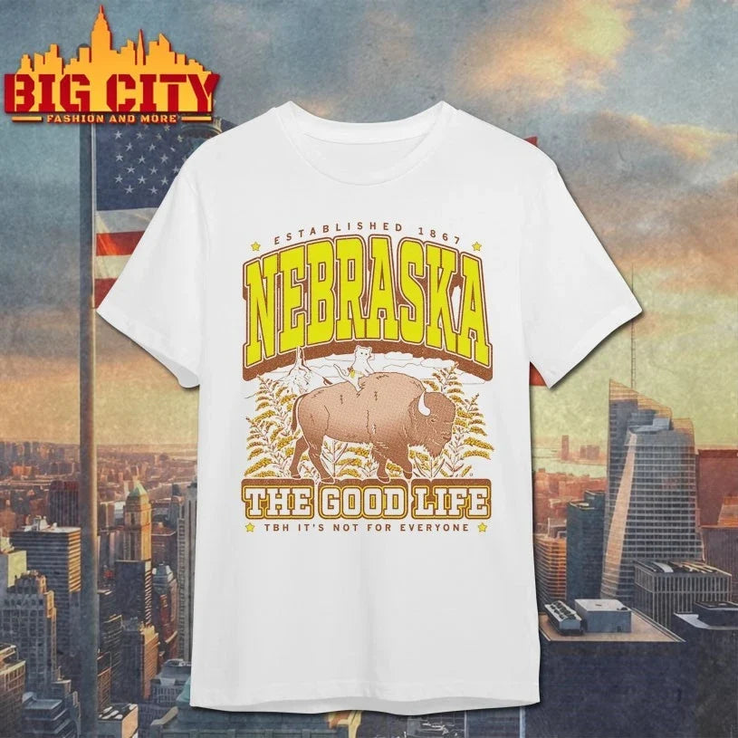 Original Nebraska Bison Max the good life T-Shirt