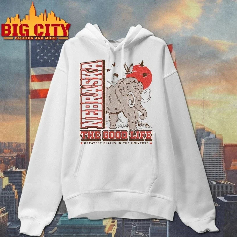 Original Nebraska Mammoth Max the good life greatest plains in the universe T-Shirt