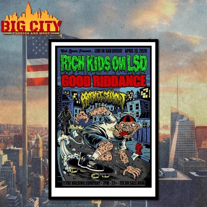 Original Rich Kids On LSD In San Diego CA On Apr 13 2026 Poster T-Shirt