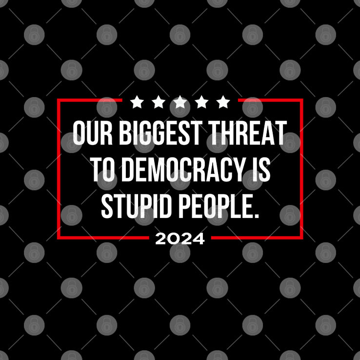 Our Biggest Threat To Democracy Is Stupid People 2024 Shirt