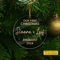 Our First Christmas Engaged Personalized Acrylic Ornament