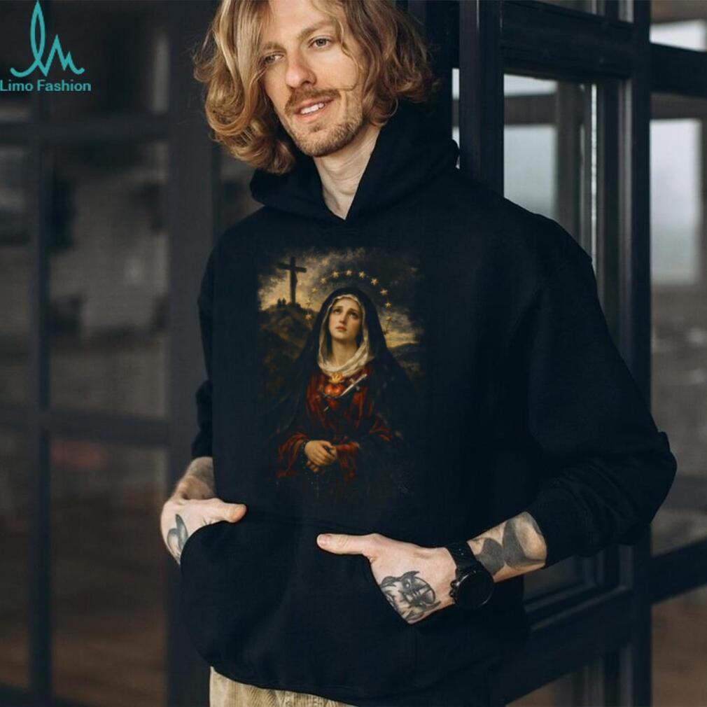 Our Lady of Sorrows Mater Dolorosa Catholic Religious Art Black T Shirt
