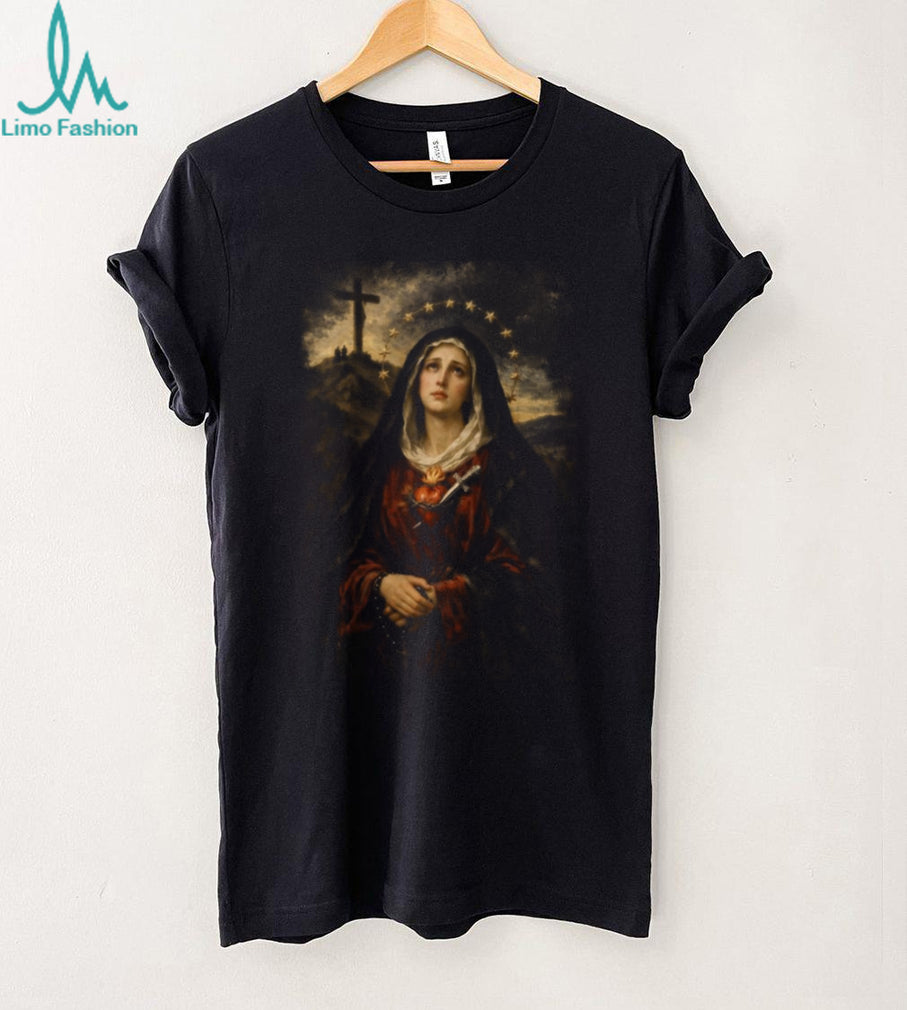 Our Lady of Sorrows Mater Dolorosa Catholic Religious Art Black T Shirt