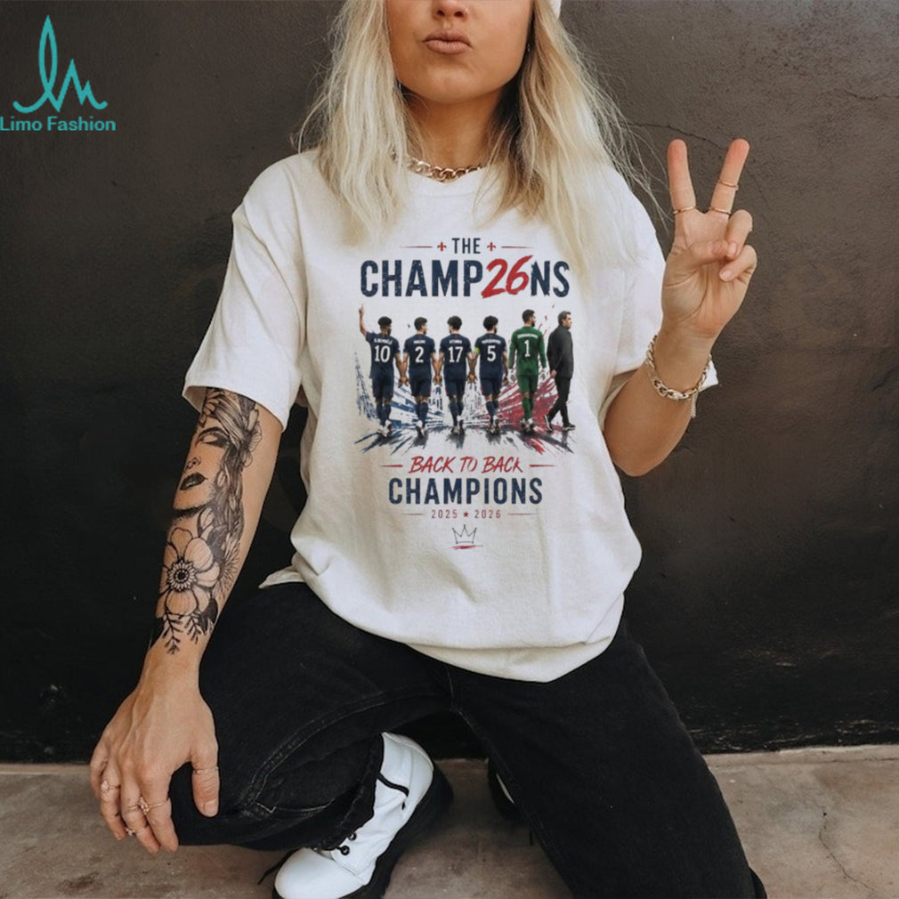 PSG Back To Back Champions 2025 2026 The Champ26ns shirt