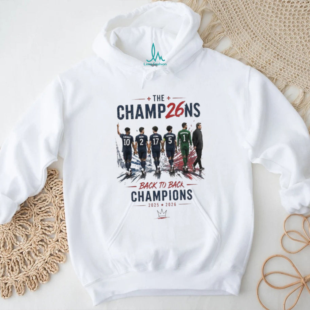 PSG Back To Back Champions 2025 2026 The Champ26ns shirt