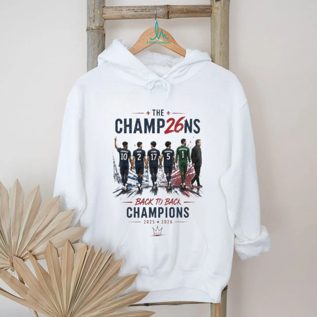 PSG Back To Back Champions 2025 2026 The Champ26ns shirt