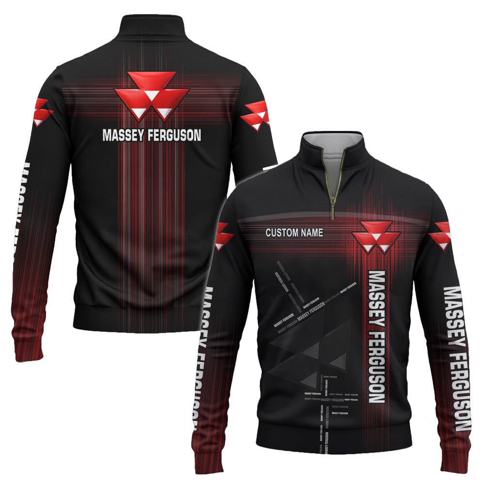 Massey Ferguson Customize Name Half Zipper Sweatshirt