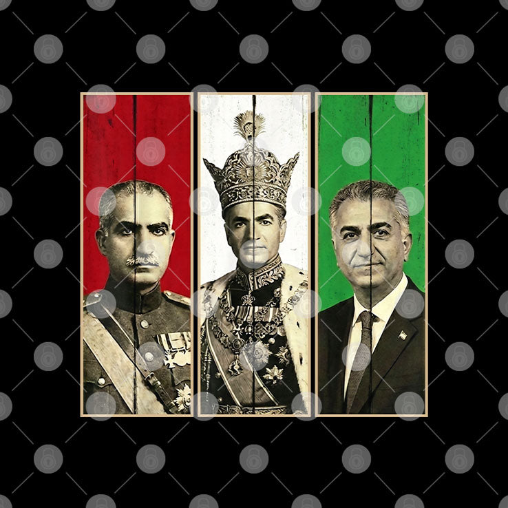 Pahlavi Dynasty Three Generations Reza Shah Mohammad Reza T Shirt