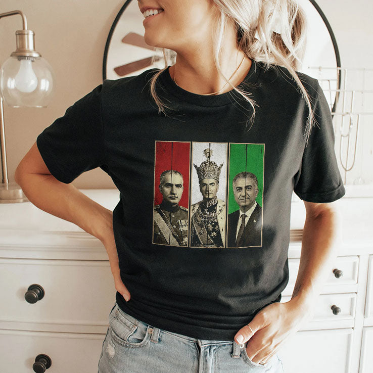 Pahlavi Dynasty Three Generations Reza Shah Mohammad Reza T Shirt