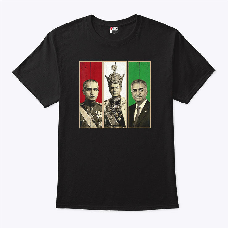 Pahlavi Dynasty Three Generations Reza Shah Mohammad Reza T Shirt