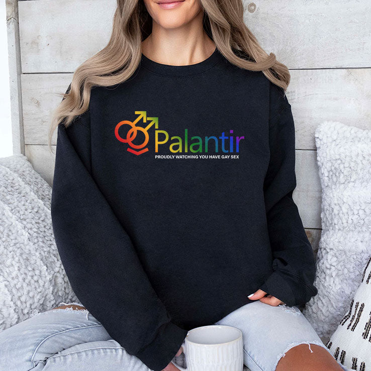 Palantir Technologies Proudly Watching You Have Gay Sex T Shirt